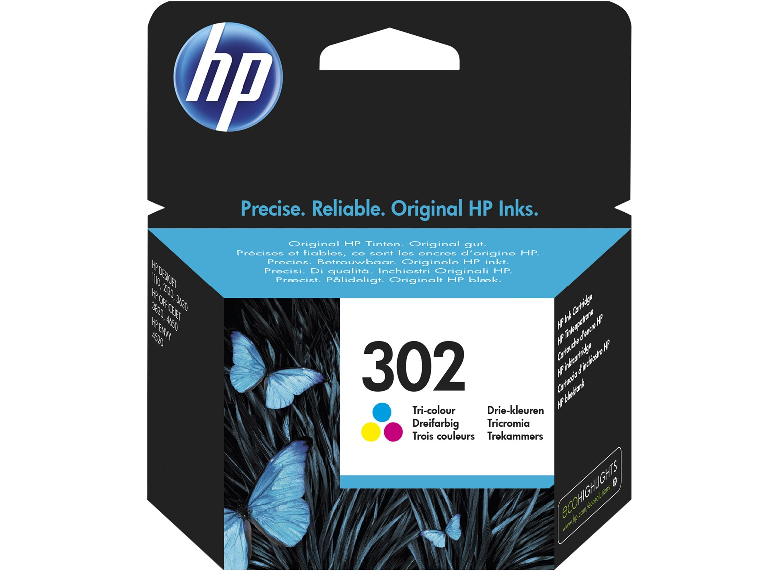 a39132 HP 302 color (cyaan. magenta. geel) (tot 150 pagina's met 5% bedrukt) - Afbeelding 1
