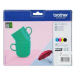Brother LC-227XLVALBPDR zwart en drie kleuren (LC-225XLC. LC-225XLM. LC-225XLY. LC-227XLBK) voor o.a. MFC-J4420DW (tot 1200 pagina's met 5% bedrukt)