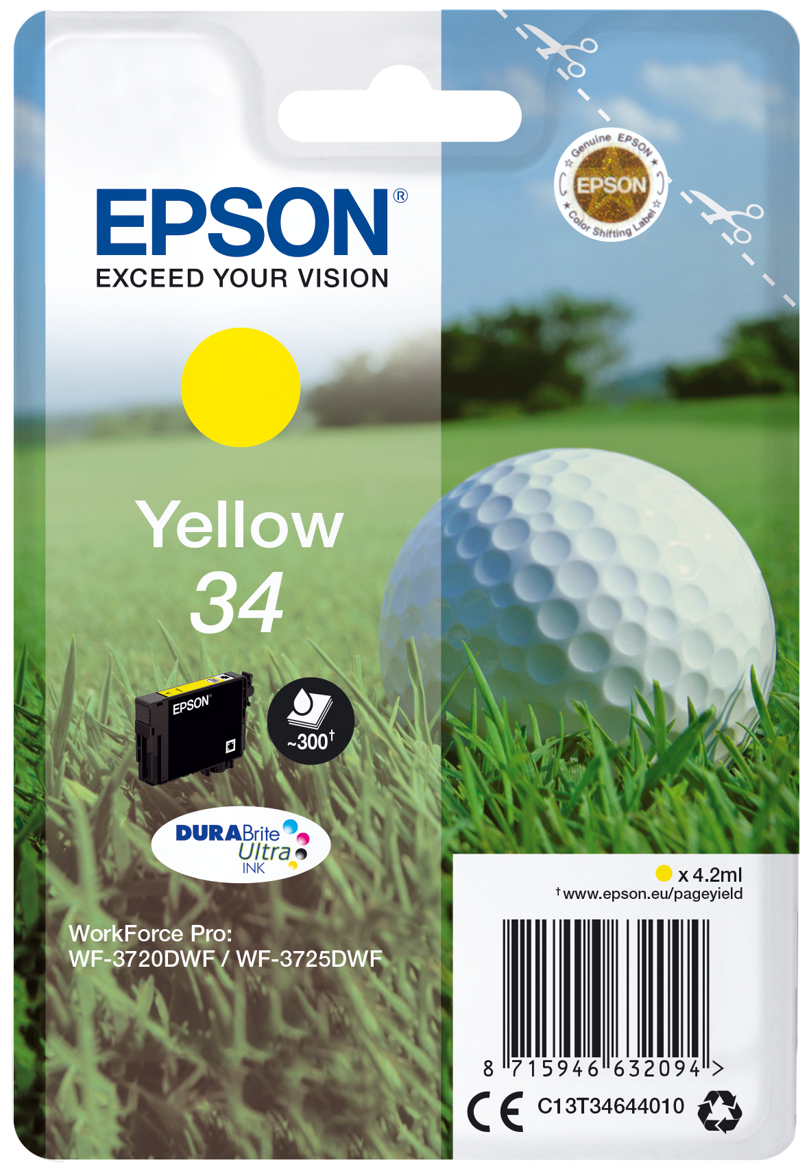 a47135 Epson 34 yellow (tot 300 pagina's met 5% bedrukt) - Afbeelding 1