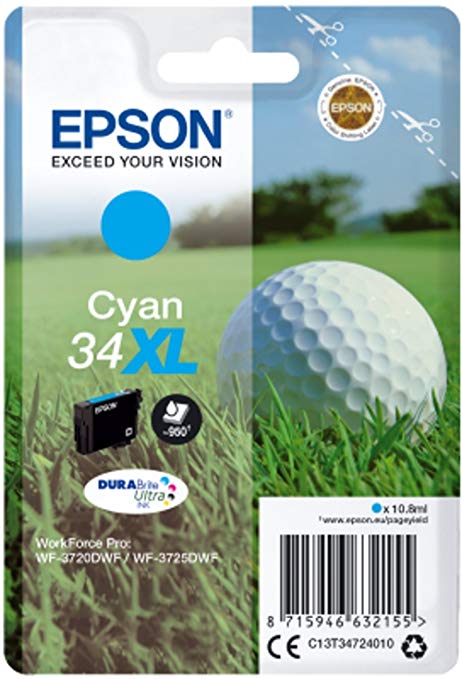 a47137 Epson 34XL cyaan (tot 950 pagina's met 5% bedrukt) - Afbeelding 1