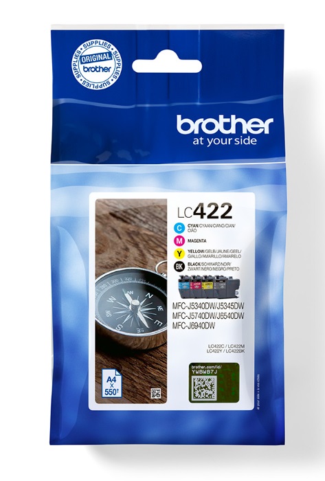 a57373 Brother LC-422 Value Pack 4x 550 paginas (Origineel) - Afbeelding 1