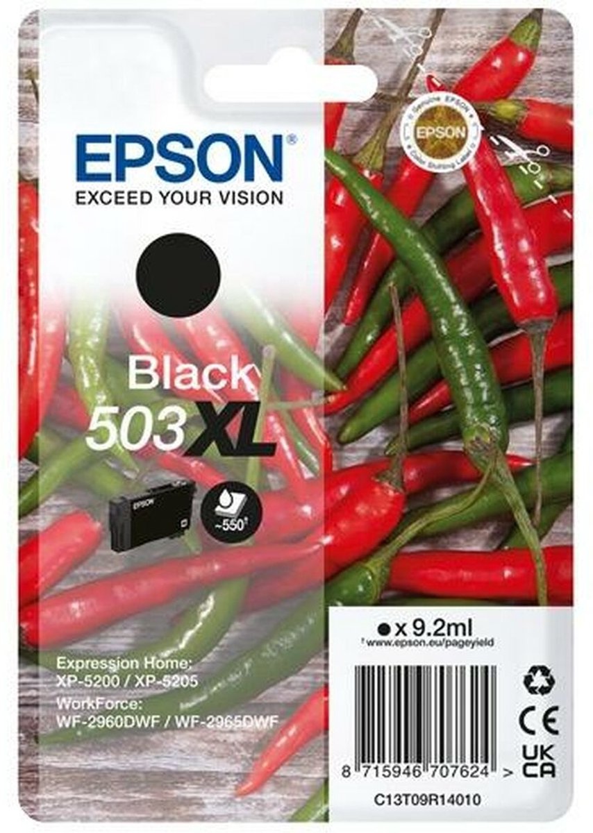 a58440 Epson Original Ink Cartridge 503XL Black 9.2Ml - Afbeelding 1