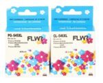 FLWR Canon PG-545X  &  PG-545X zwart (320 pagina's zwart/ 370 pagina's kleur)    (Combinatiepakket Canon MG255x Huismerk (remanufactured))