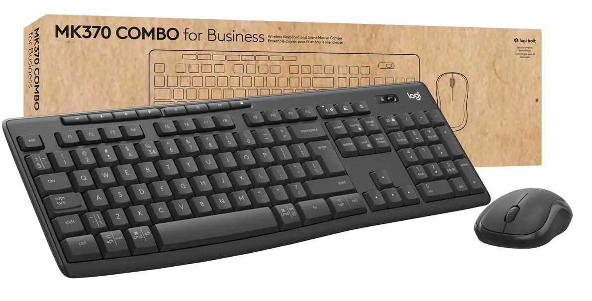 a58786 Logitech MK370 Cordless Desktop Graphite Wireless RF-draadloos + Bluetooth Retail - Afbeelding 1