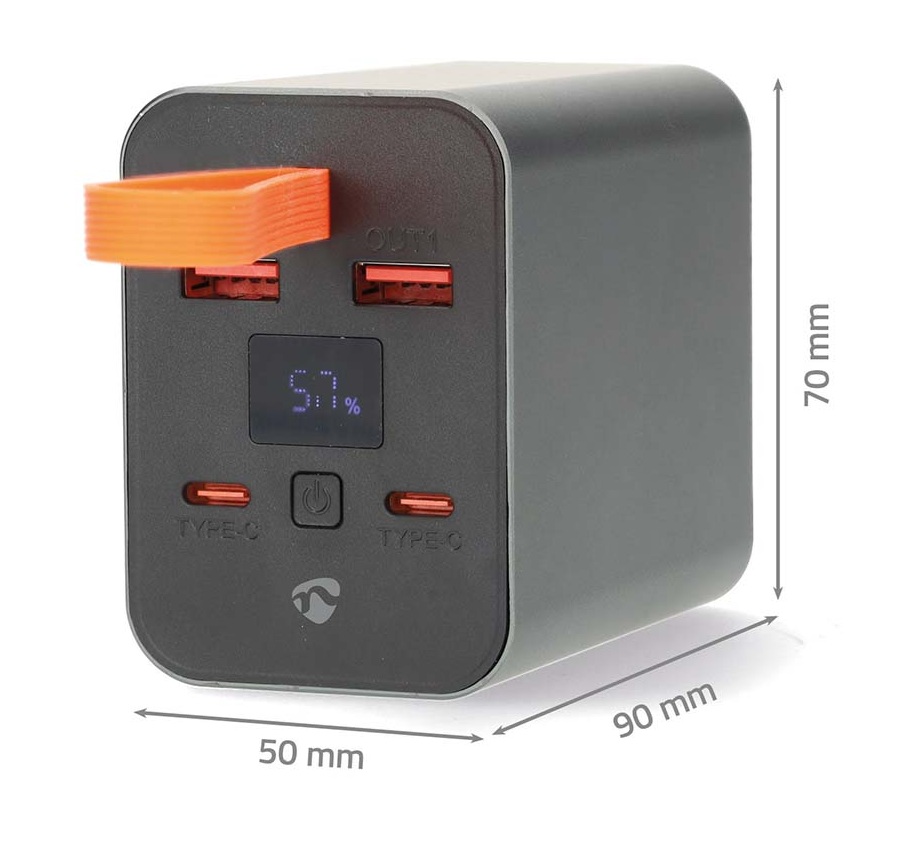 a58837 Nedis Powerbank 30000mAh PD3.0 100Watt (let op! mag niet altijd mee in het vliegtuig door de hoge capaciteit) - Afbeelding 1